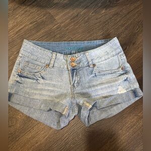 Refuge, Low Rise Cuffed Denim Shorts